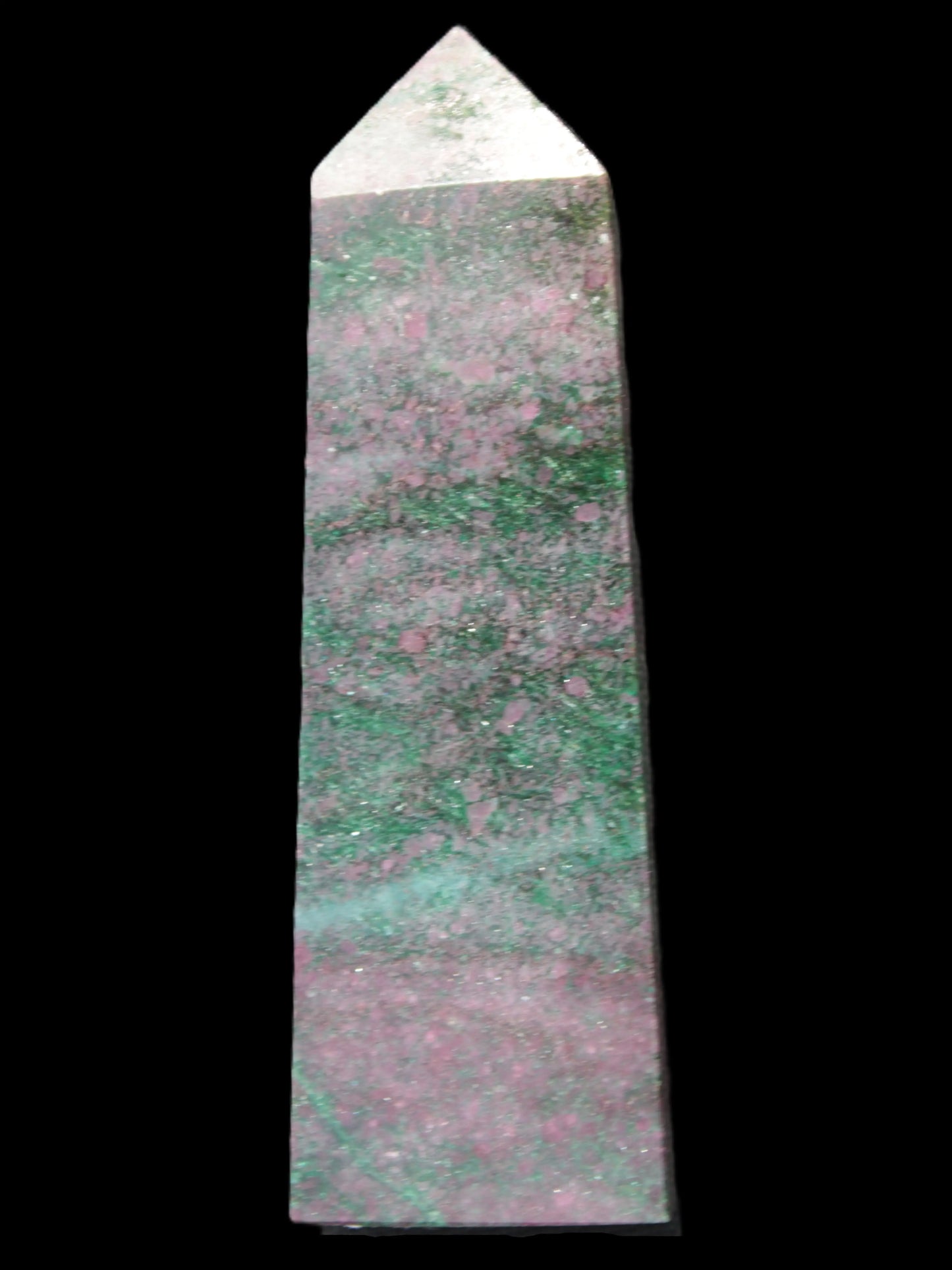 Ruby in Green Kyanite obelisk 245g Rocks and Things