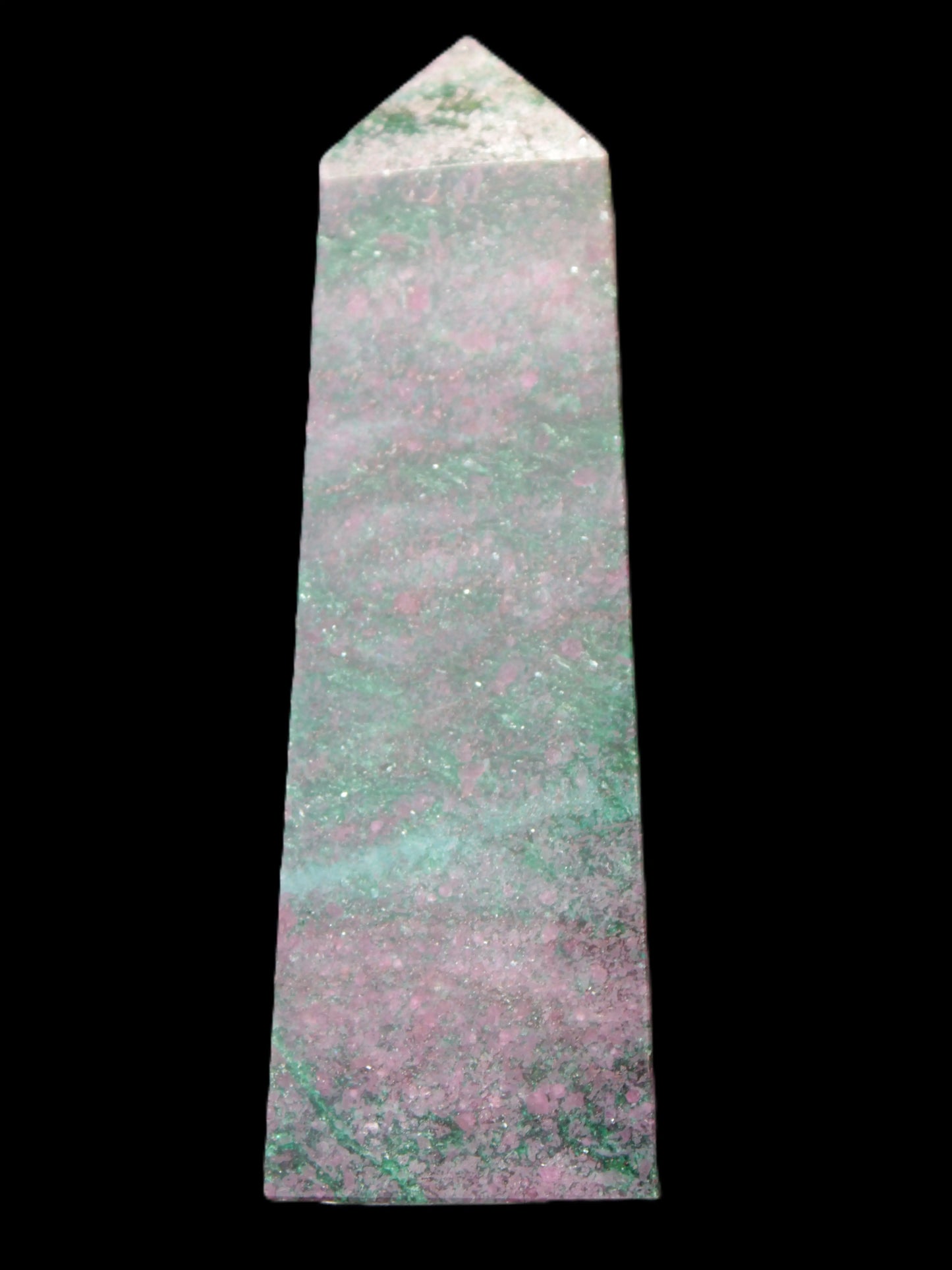 Ruby in Green Kyanite obelisk 245g Rocks and Things