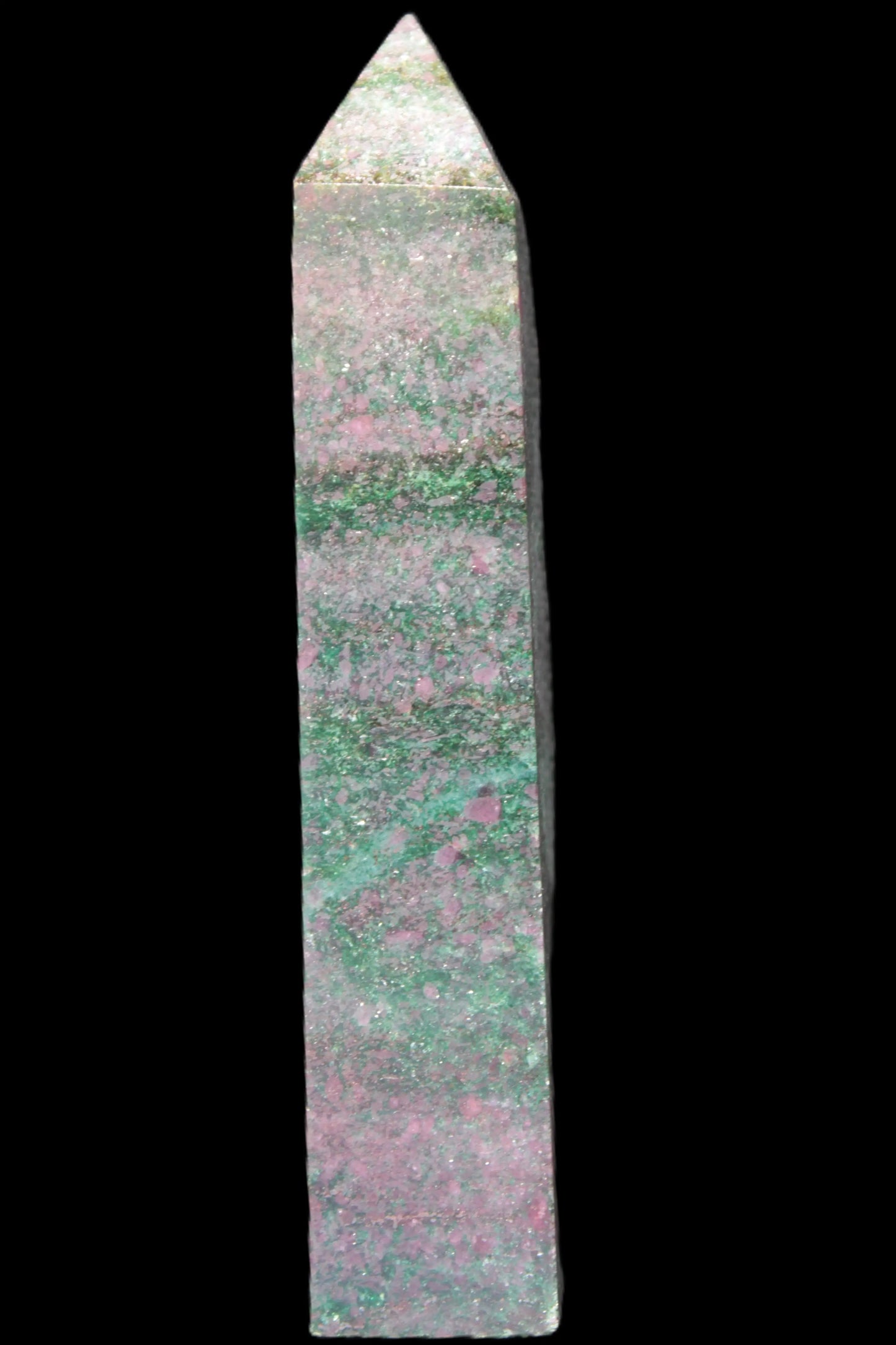 Ruby in Green Kyanite obelisk 245g Rocks and Things