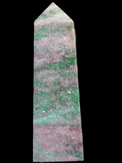 Ruby in Green Kyanite obelisk 245g Rocks and Things