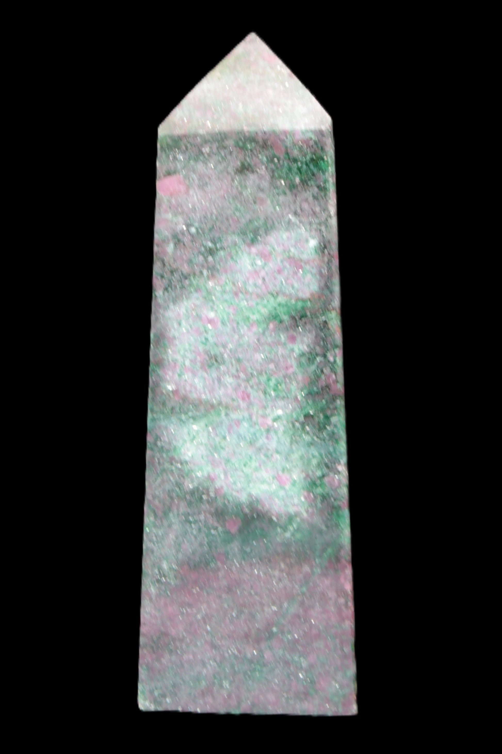 Ruby in Green Kyanite obelisk 245g Rocks and Things