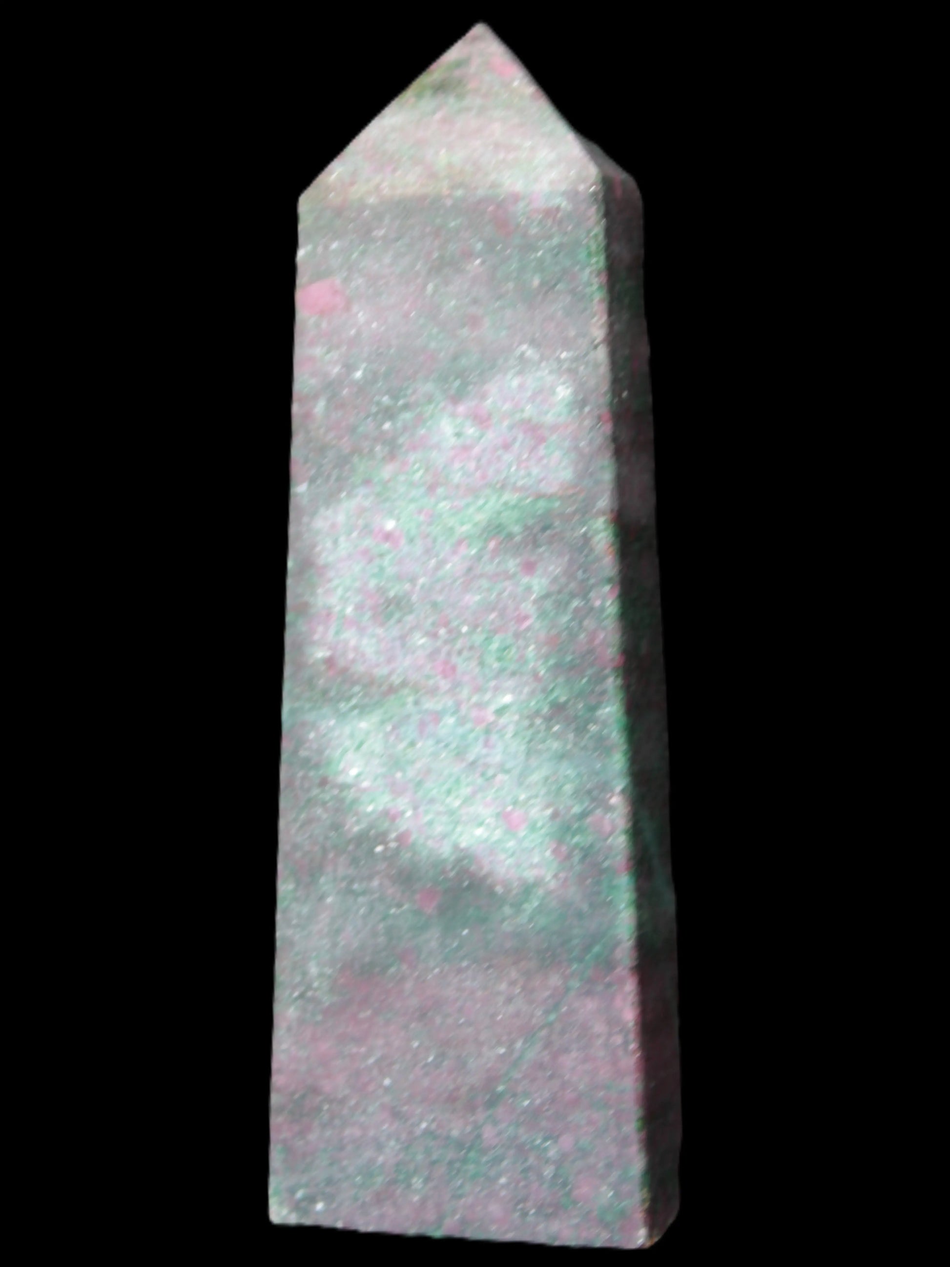 Ruby in Green Kyanite obelisk 245g Rocks and Things