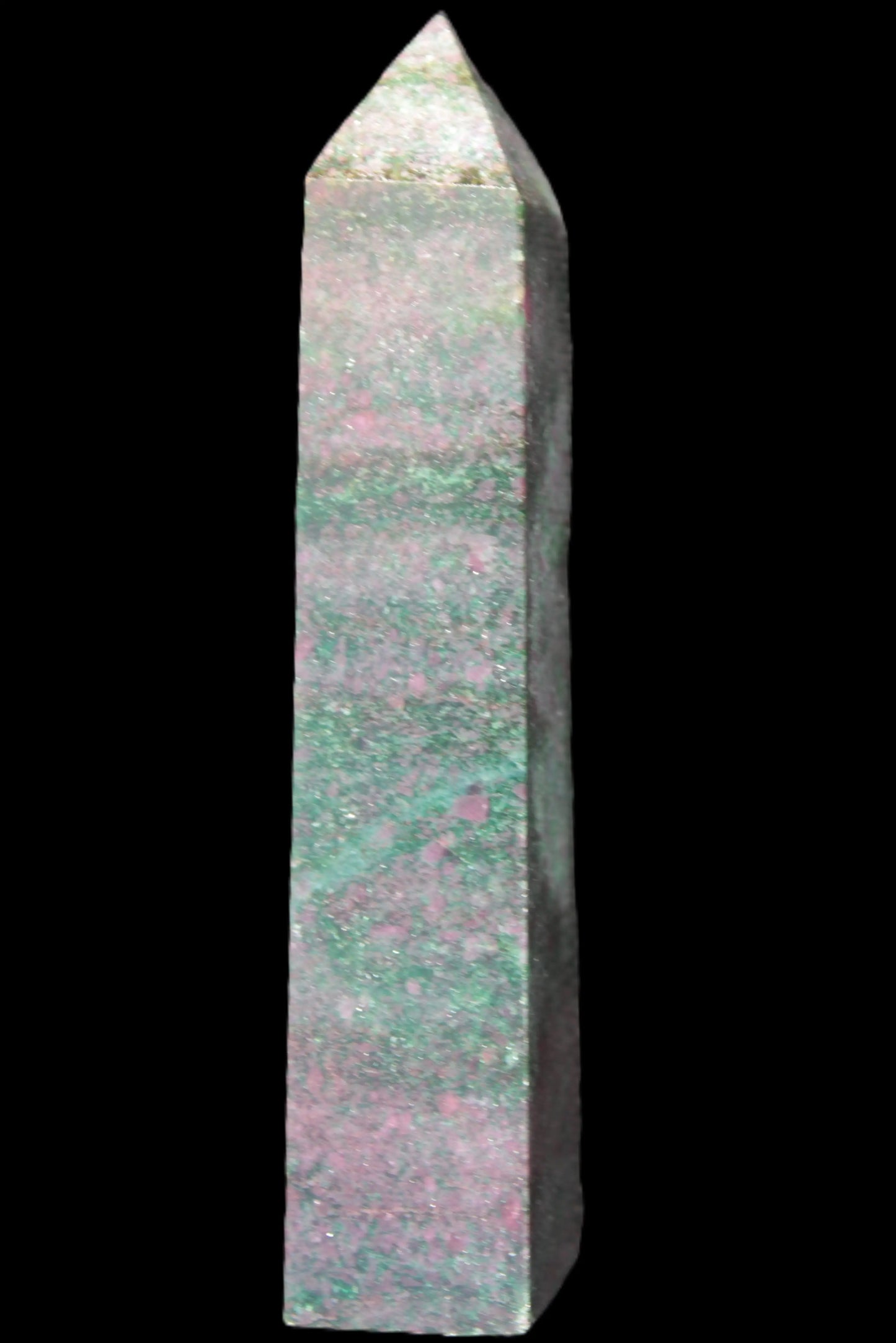 Ruby in Green Kyanite obelisk 245g Rocks and Things