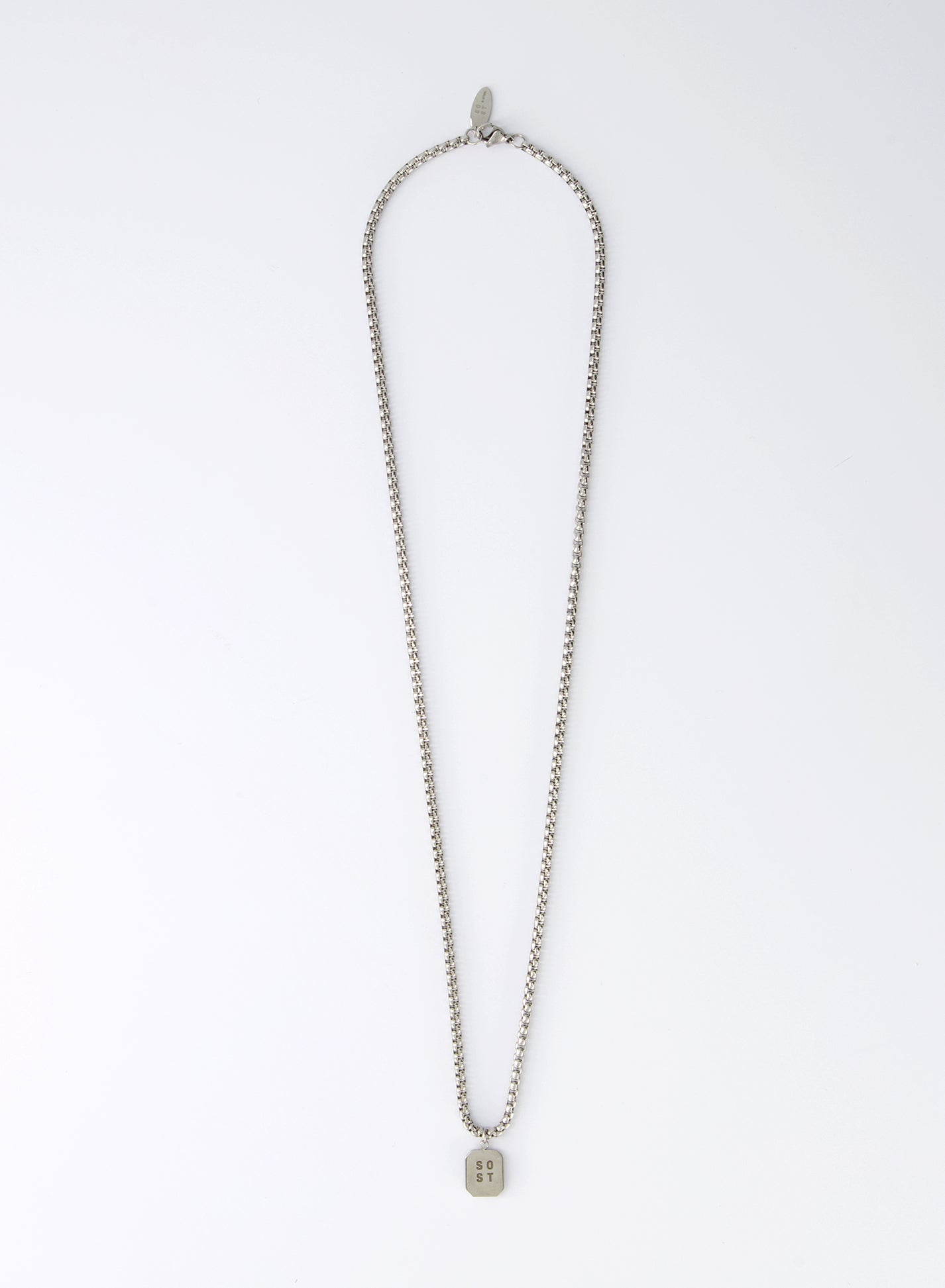 Onyx Hex Necklace • Stainless Steel 