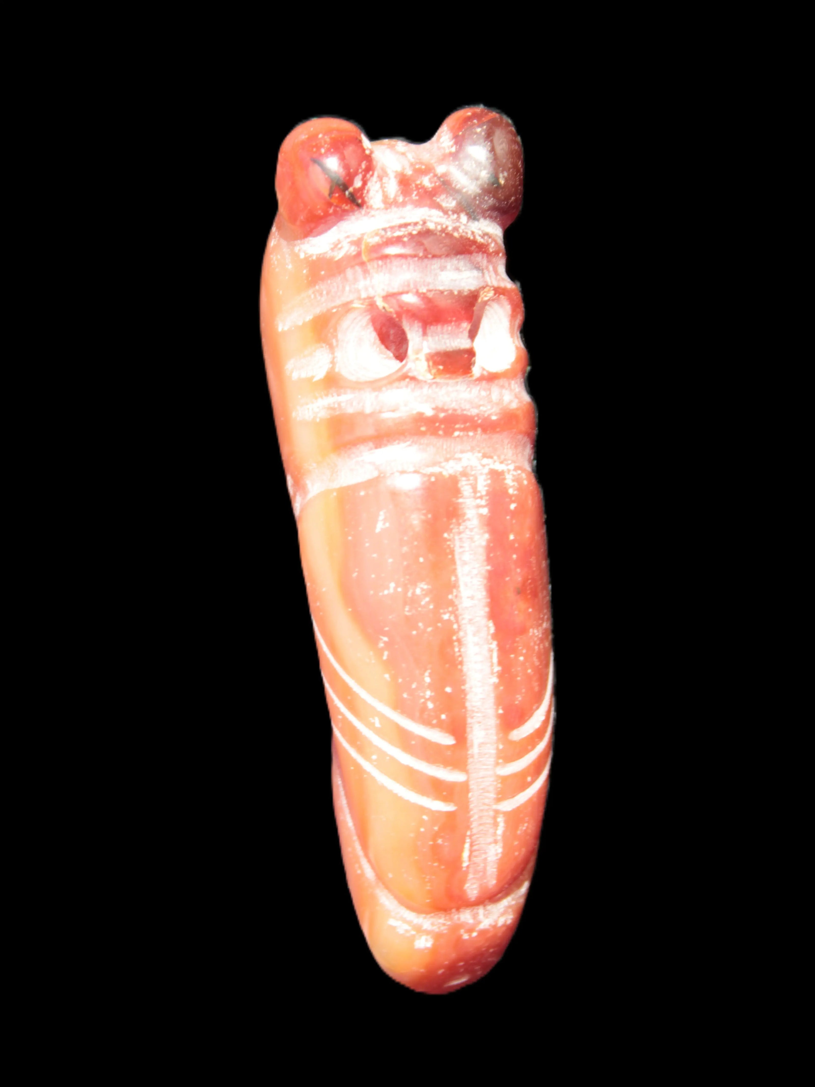 Sardonyx weird carved penis pendant 102g Rocks and Things