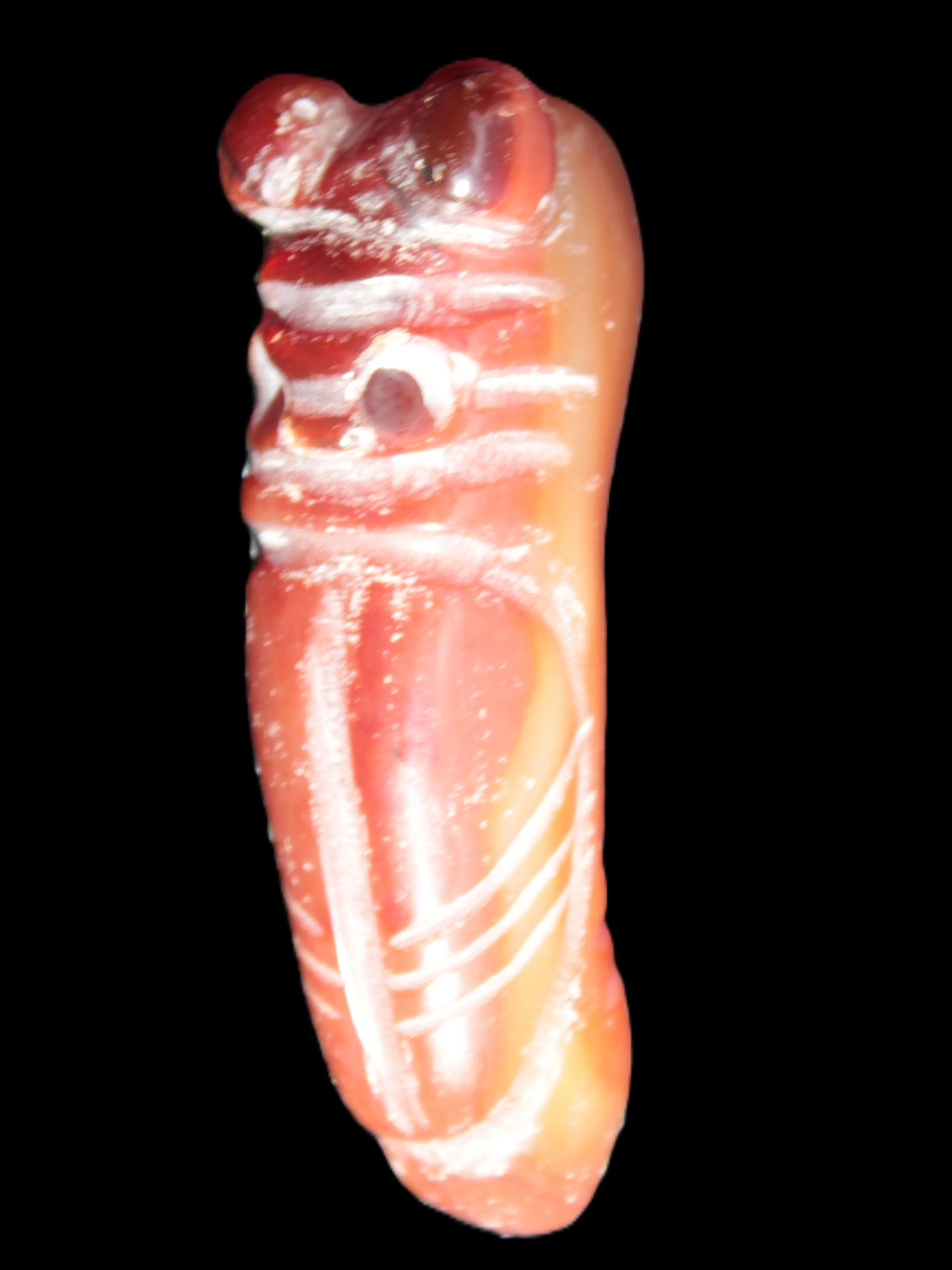 Sardonyx weird carved penis pendant 102g Rocks and Things