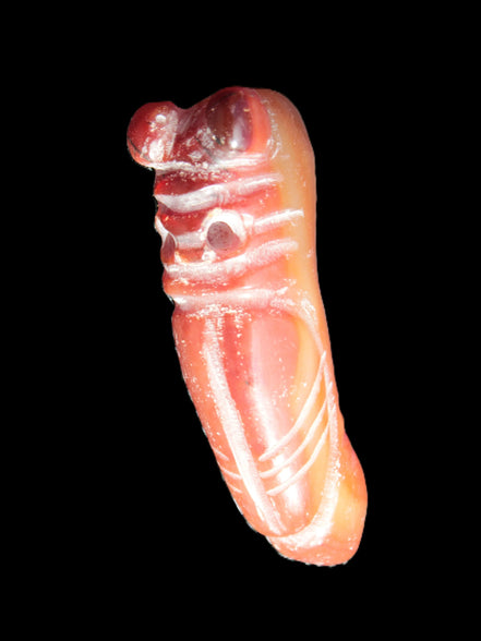 Sardonyx weird carved penis pendant 102g Rocks and Things