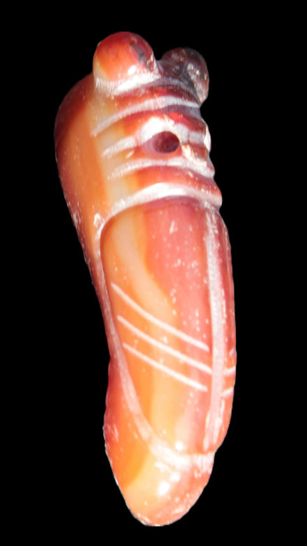 Sardonyx weird carved penis pendant 102g Rocks and Things