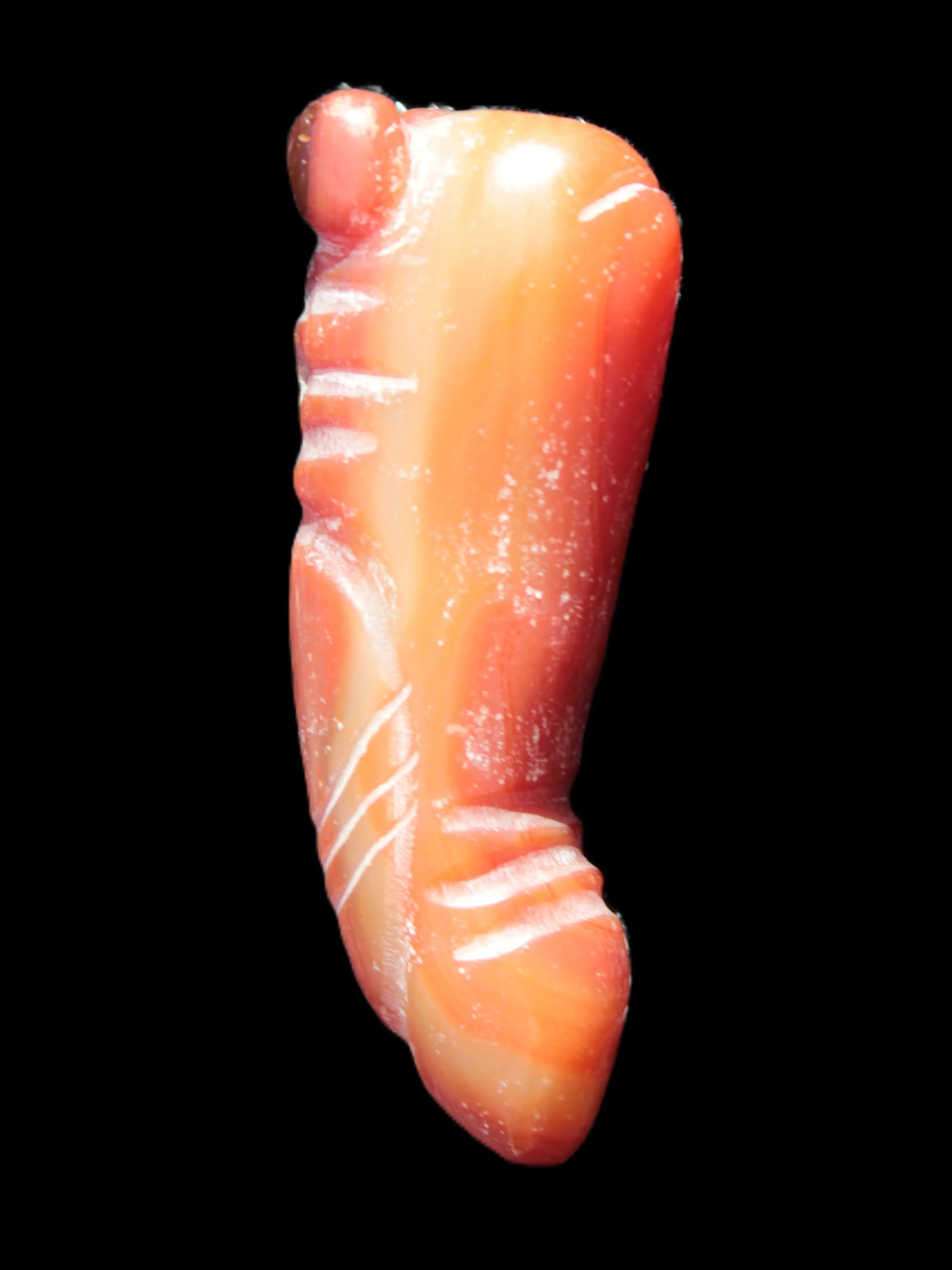 Sardonyx weird carved penis pendant 102g Rocks and Things