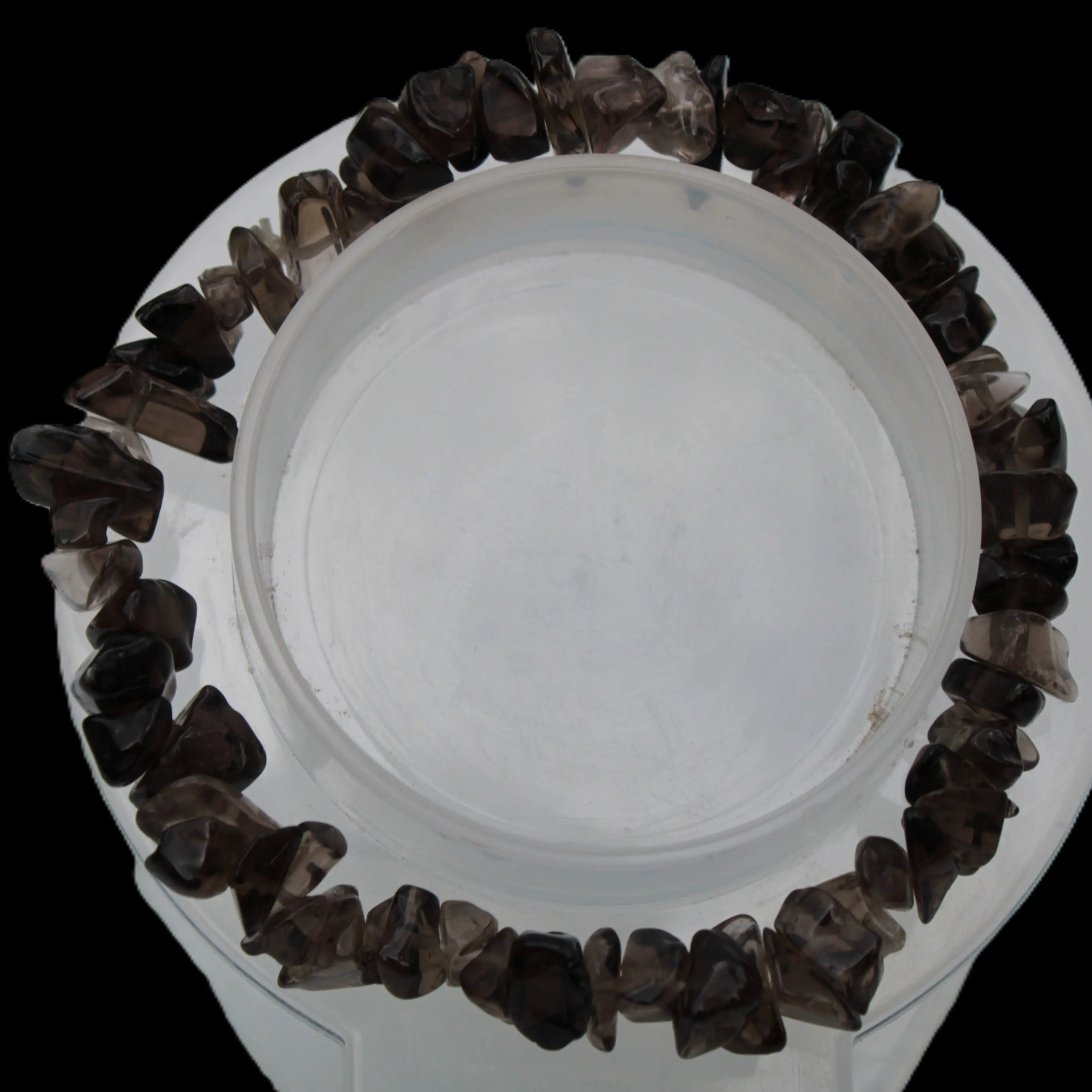 Smoky Quartz chip bracelet 15-17g Rocks and Things Store