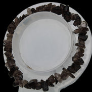 Smoky Quartz chip bracelet 15-17g Rocks and Things Store