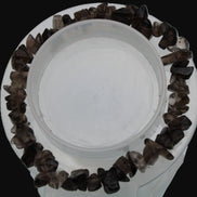 Smoky Quartz chip bracelet 15-17g Rocks and Things Store