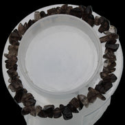 Smoky Quartz chip bracelet 15-17g Rocks and Things Store