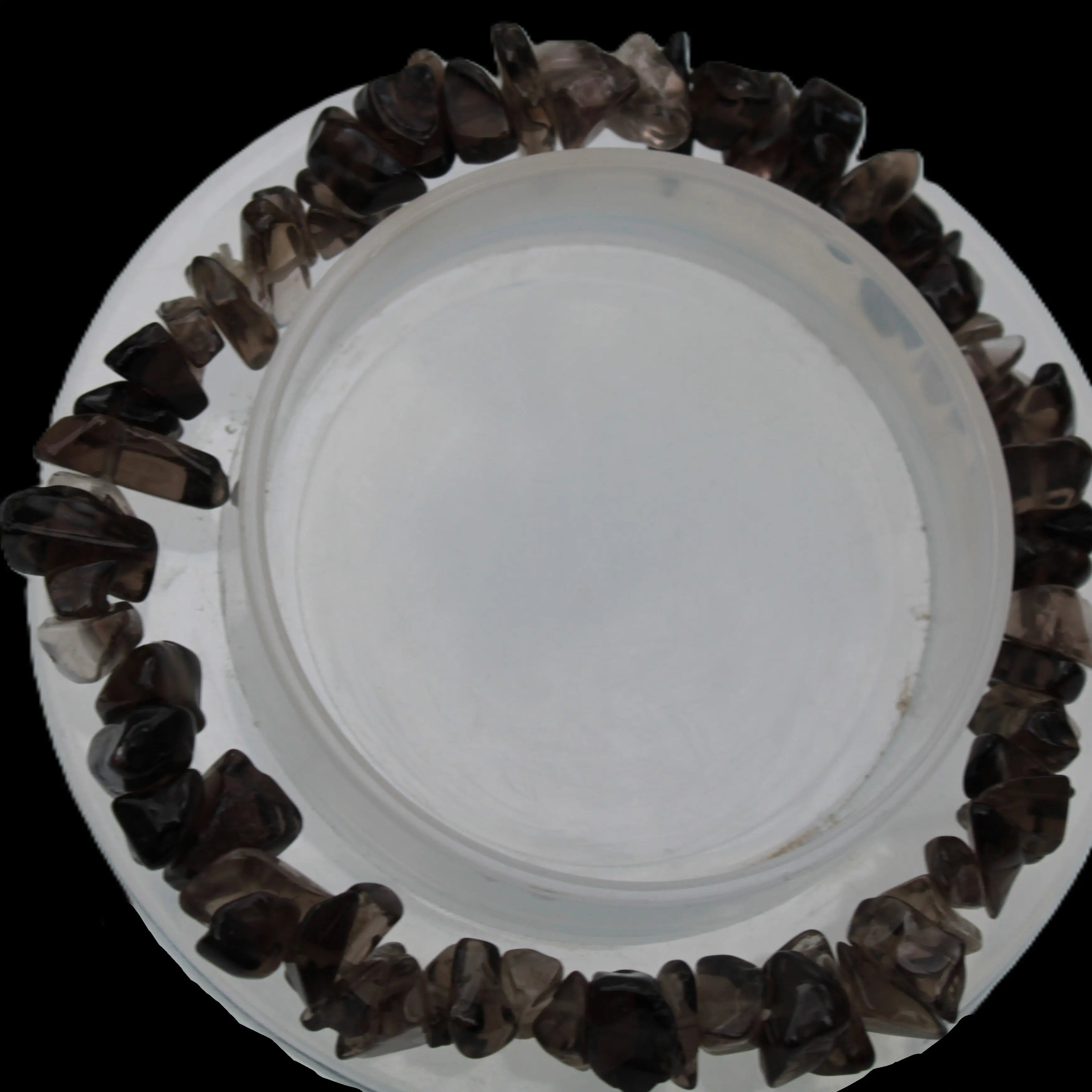 Smoky Quartz chip bracelet 15-17g Rocks and Things Store