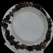 Smoky Quartz chip bracelet 15-17g Rocks and Things Store