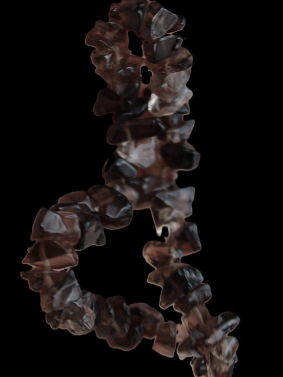 Smoky Quartz chip bracelet 15-17g Rocks and Things Store