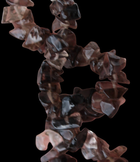 Smoky Quartz chip bracelet 15-17g Rocks and Things Store