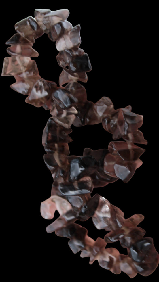 Smoky Quartz chip bracelet 15-17g Rocks and Things Store