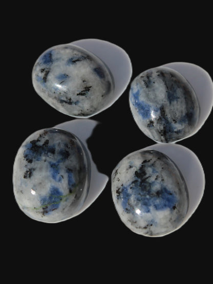 Sodalite 4 polished cabachons 6*12mm - 12*14mm (1-1.9g each) 5.7g Rocks and Things