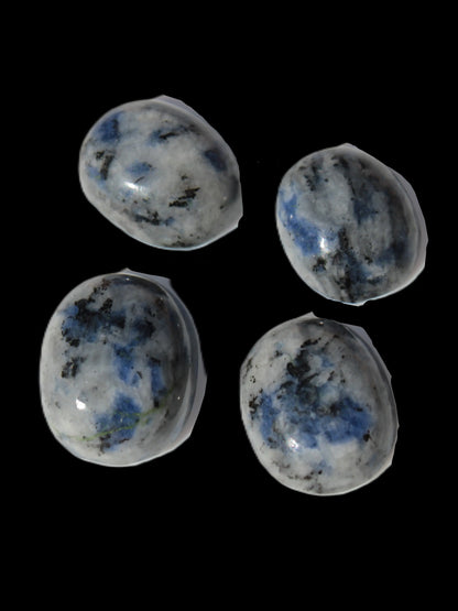 Sodalite 4 polished cabachons 6*12mm - 12*14mm (1-1.9g each) 5.7g Rocks and Things