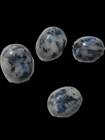 Sodalite 4 polished cabachons 6*12mm - 12*14mm (1-1.9g each) 5.7g Rocks and Things