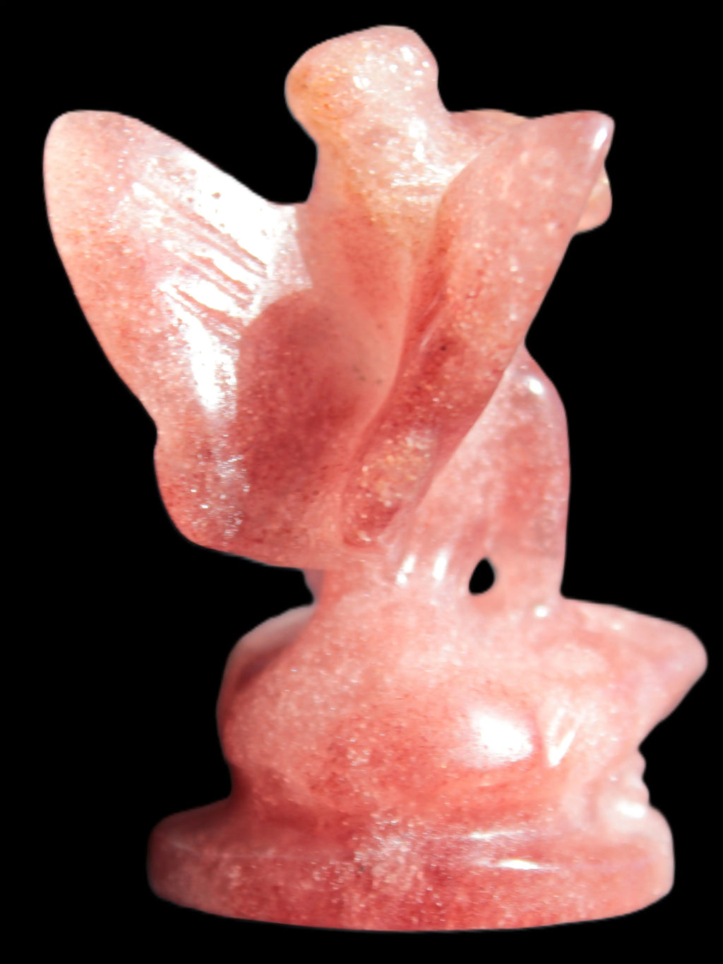 Strawberry Arusha Quartz hand-carved flower faerie 66g Rocks and Things Store