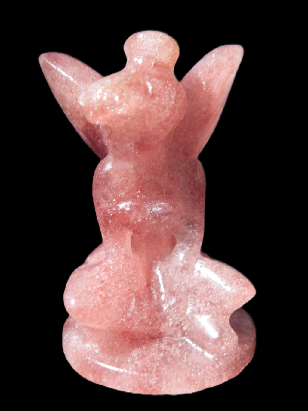 Strawberry Arusha Quartz hand-carved flower faerie 66g Rocks and Things Store
