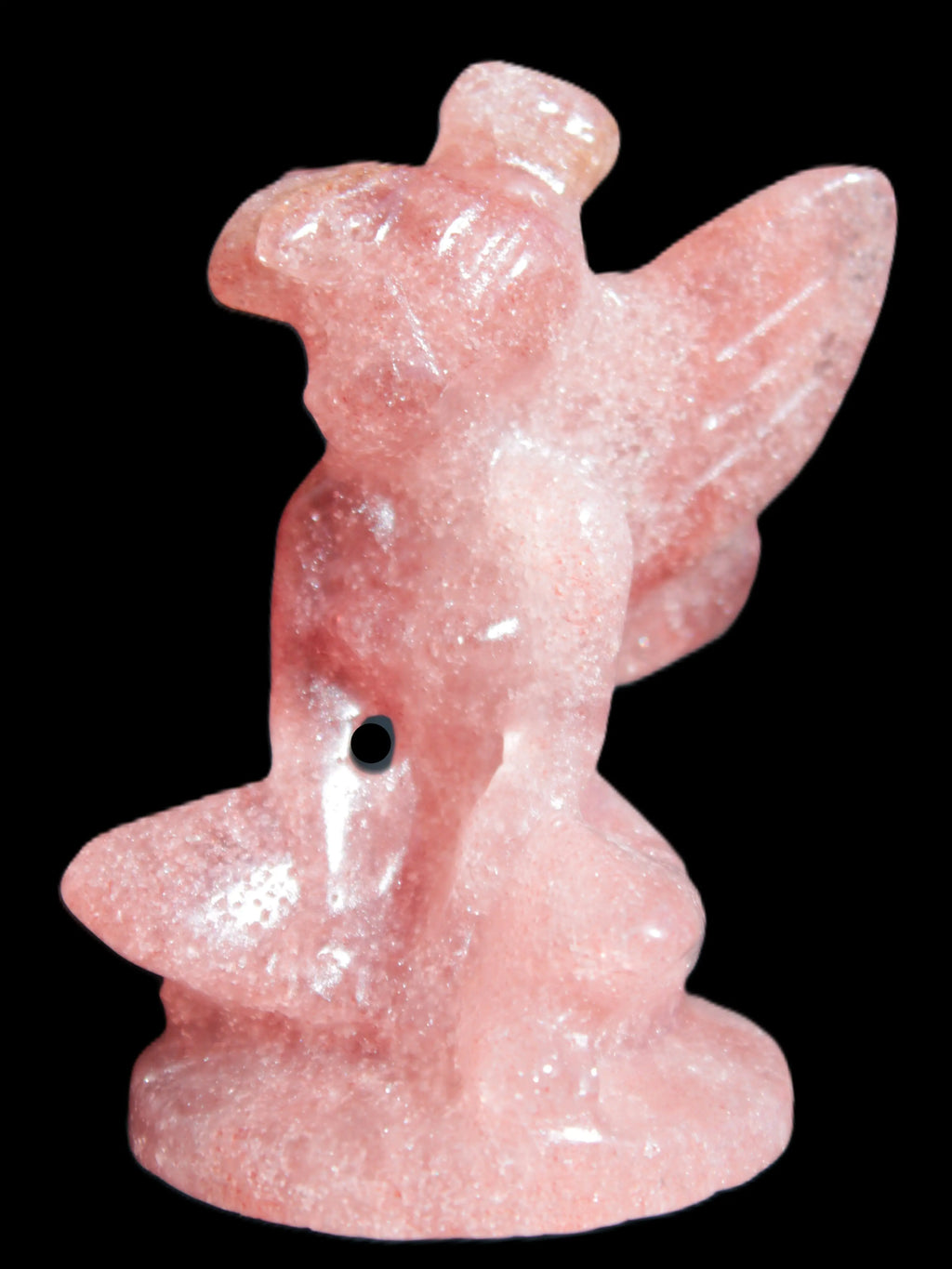 Strawberry Arusha Quartz hand-carved flower faerie 66g Rocks and Things Store