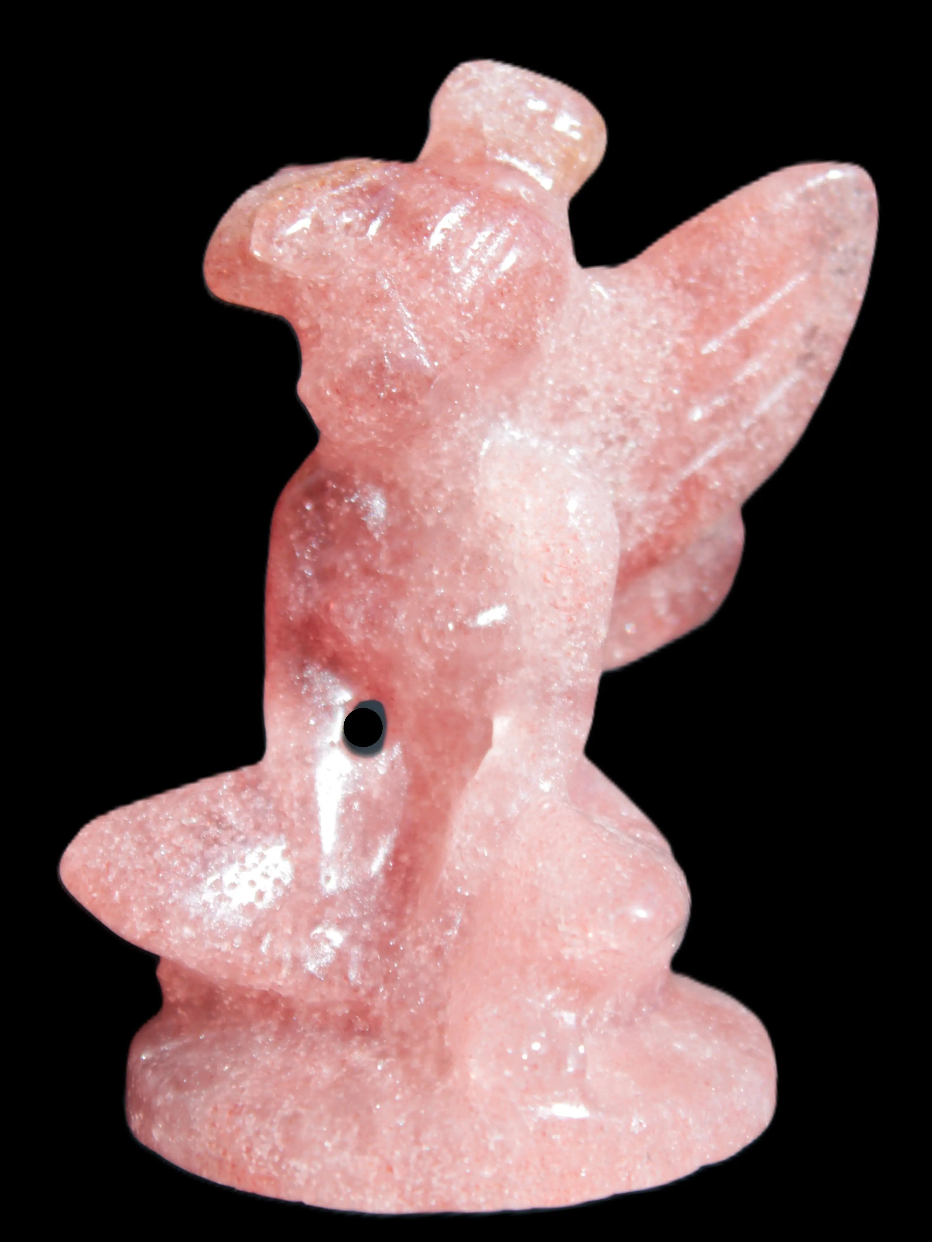 Strawberry Arusha Quartz hand-carved flower faerie 66g Rocks and Things Store