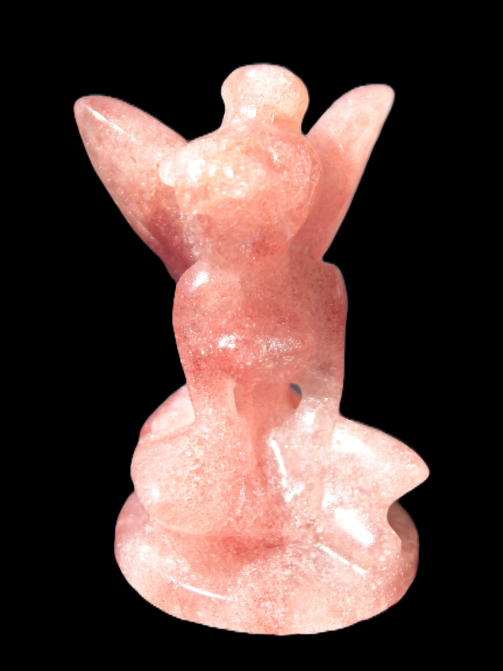 Strawberry Arusha Quartz hand-carved flower faerie 66g Rocks and Things Store