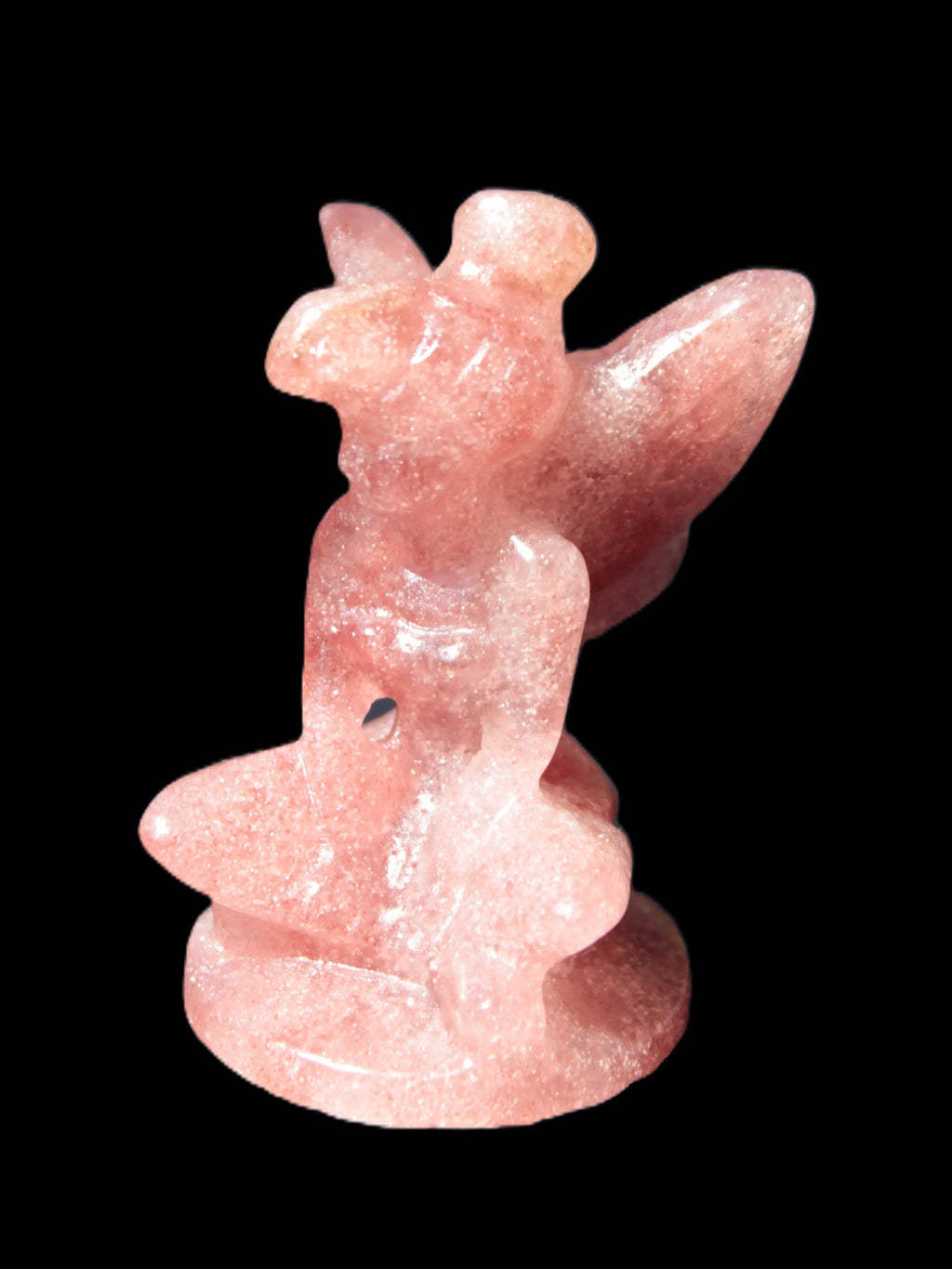 Strawberry Arusha Quartz hand-carved flower faerie 66g Rocks and Things Store