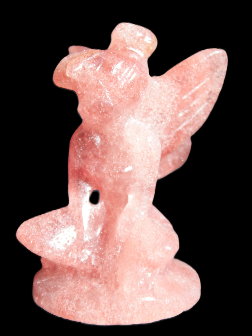 Strawberry Arusha Quartz hand-carved flower faerie 66g Rocks and Things Store