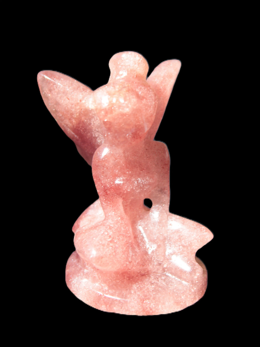Strawberry Arusha Quartz hand-carved flower faerie 66g Rocks and Things Store