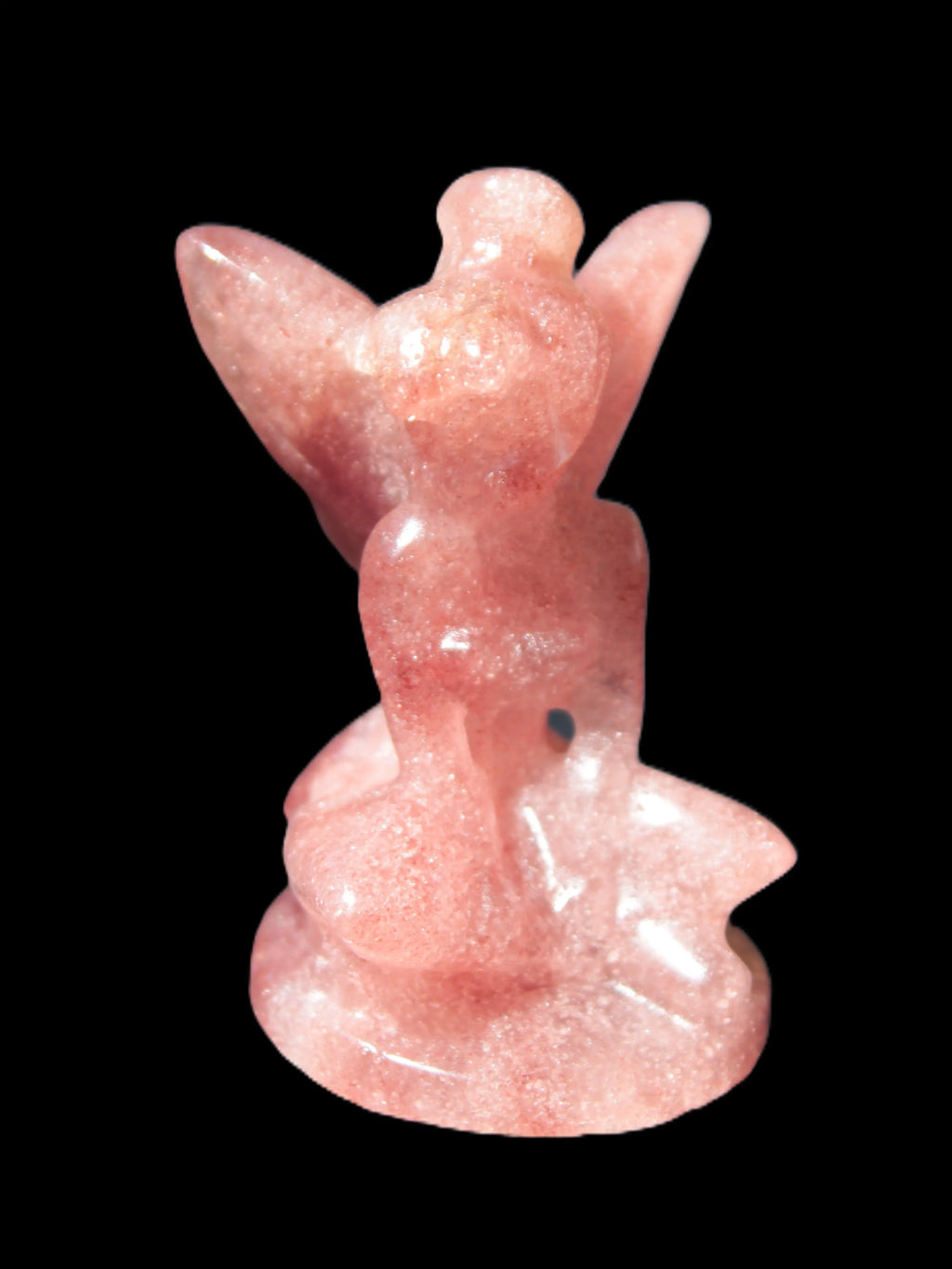 Strawberry Arusha Quartz hand-carved flower faerie 66g Rocks and Things Store