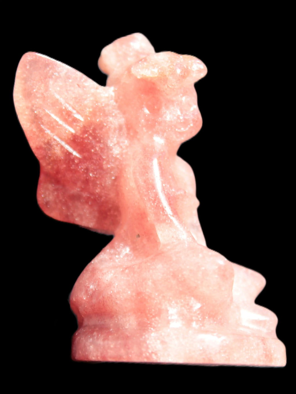 Strawberry Arusha Quartz hand-carved flower faerie 66g Rocks and Things Store
