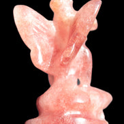 Strawberry Arusha Quartz hand-carved flower faerie 66g Rocks and Things Store