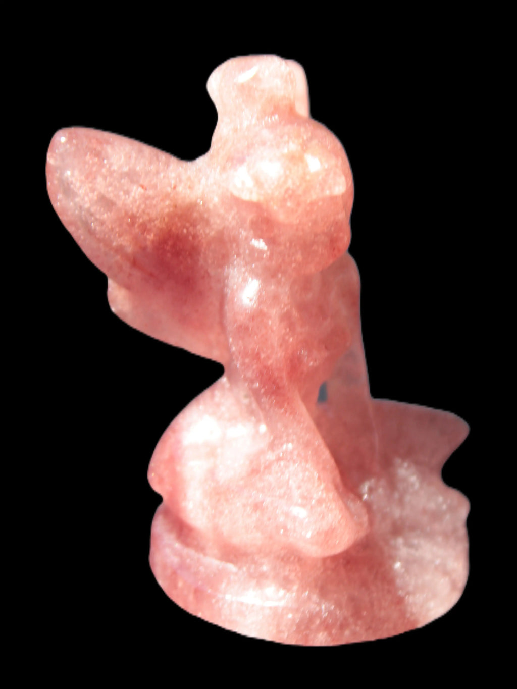 Strawberry Arusha Quartz hand-carved flower faerie 66g Rocks and Things Store