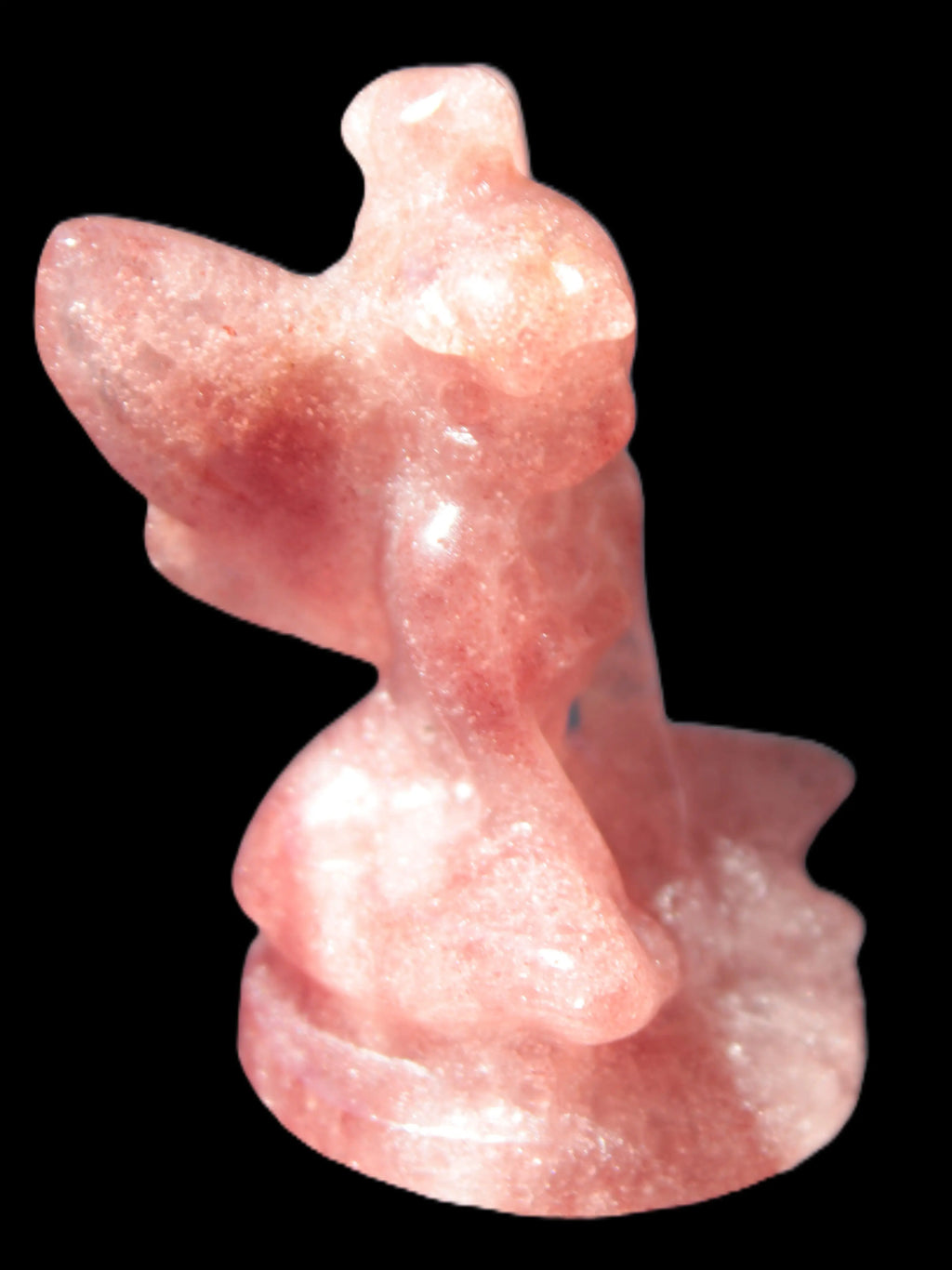 Strawberry Arusha Quartz hand-carved flower faerie 66g Rocks and Things Store