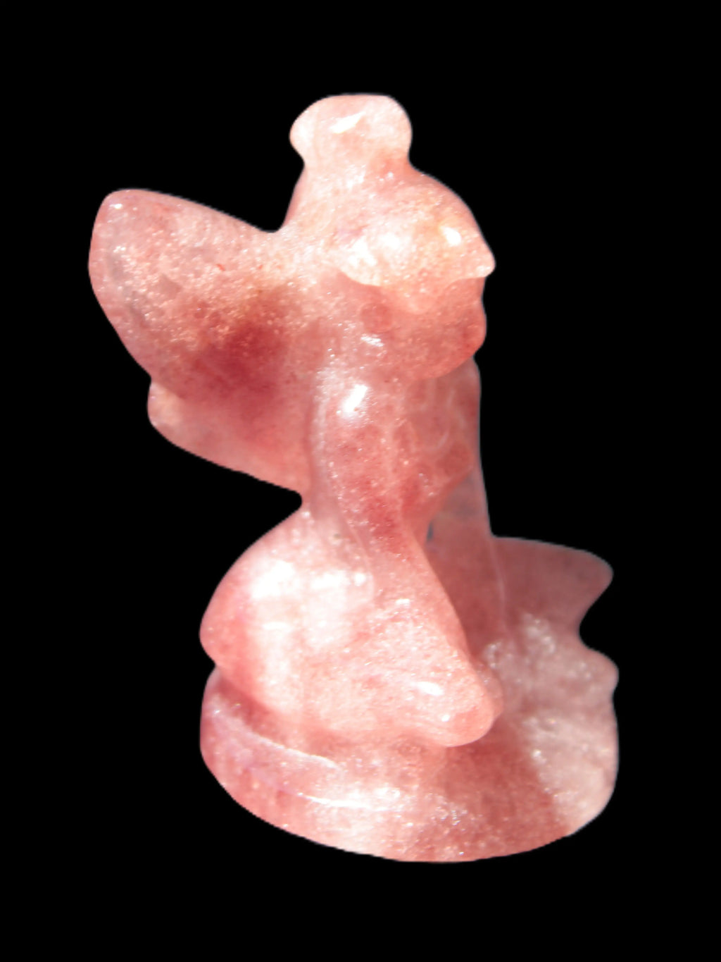 Strawberry Arusha Quartz hand-carved flower faerie 66g Rocks and Things Store