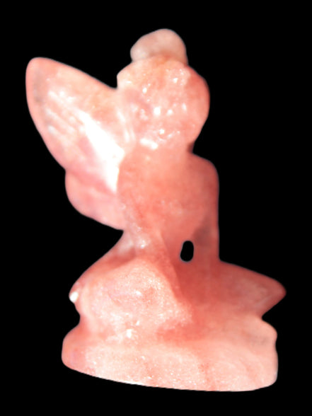 Strawberry Arusha Quartz hand-carved flower faerie 66g Rocks and Things Store