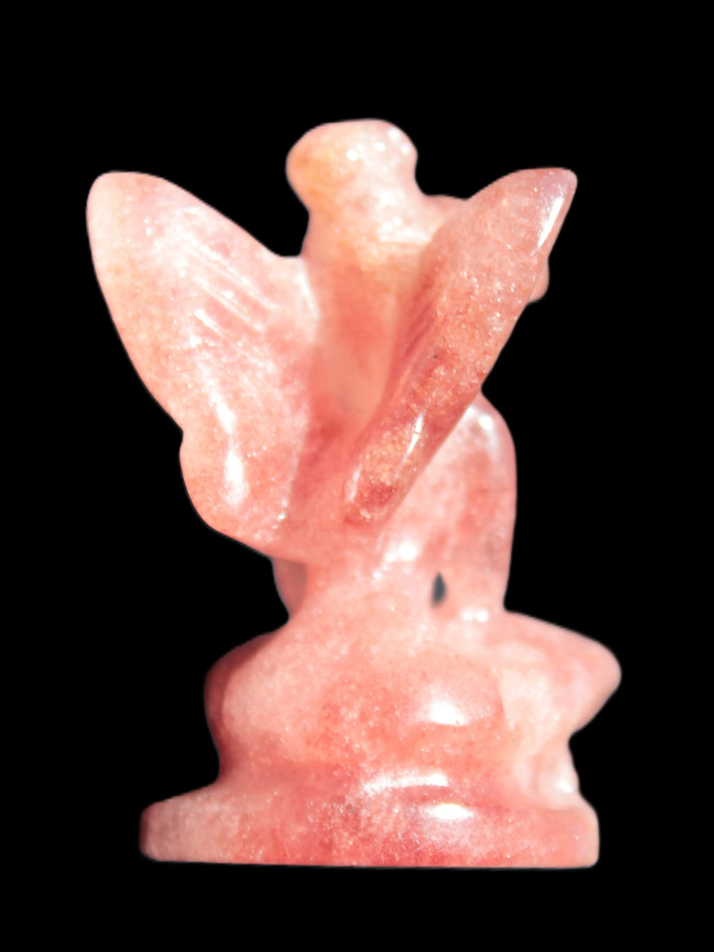 Strawberry Arusha Quartz hand-carved flower faerie 66g Rocks and Things Store