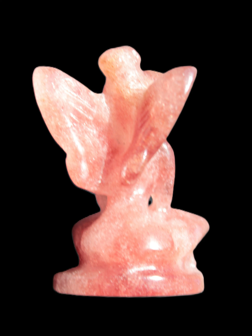 Strawberry Arusha Quartz hand-carved flower faerie 66g Rocks and Things Store