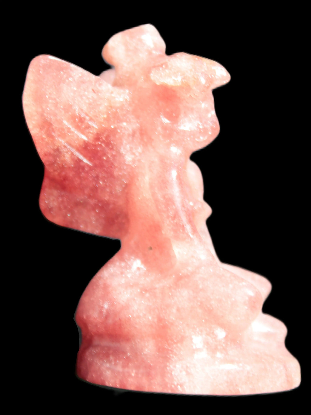Strawberry Arusha Quartz hand-carved flower faerie 66g Rocks and Things Store