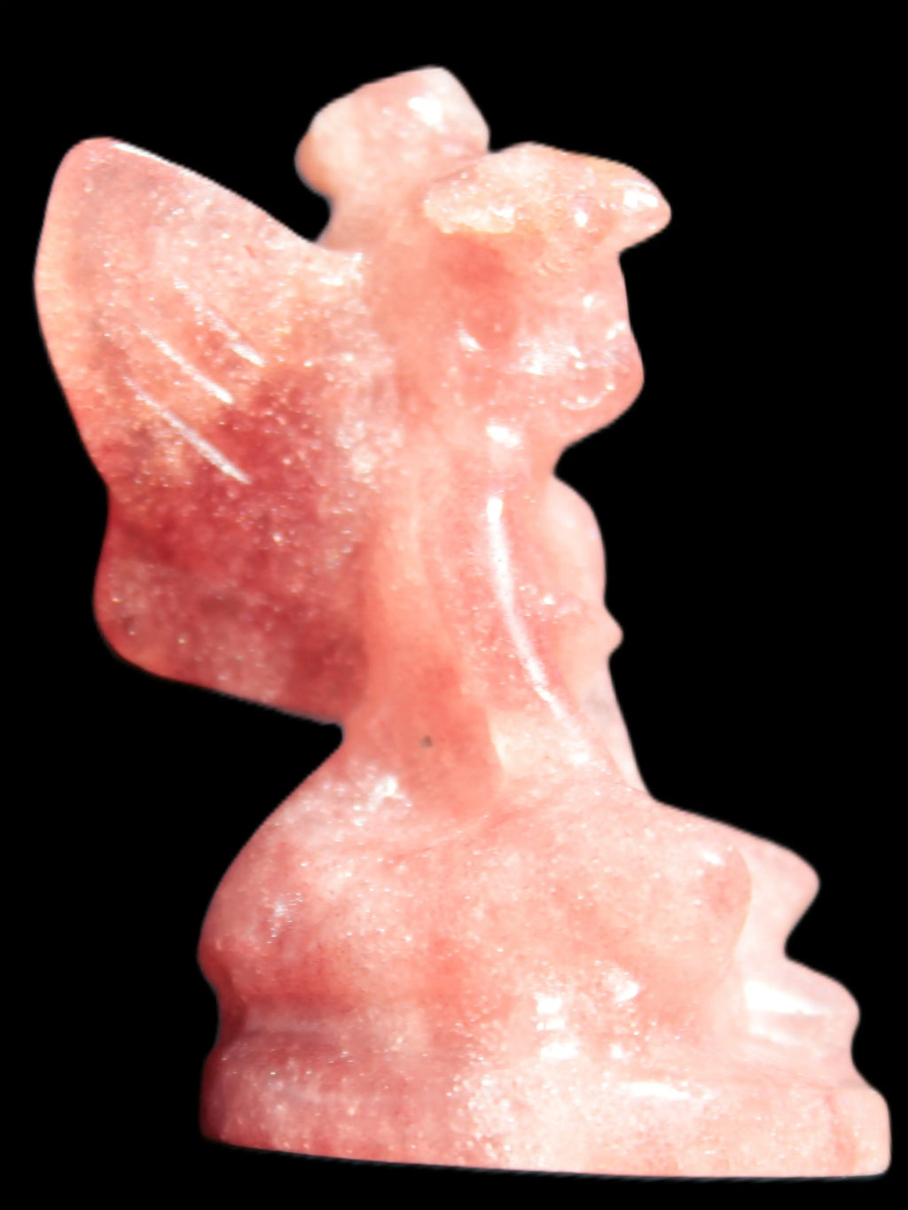 Strawberry Arusha Quartz hand-carved flower faerie 66g Rocks and Things Store