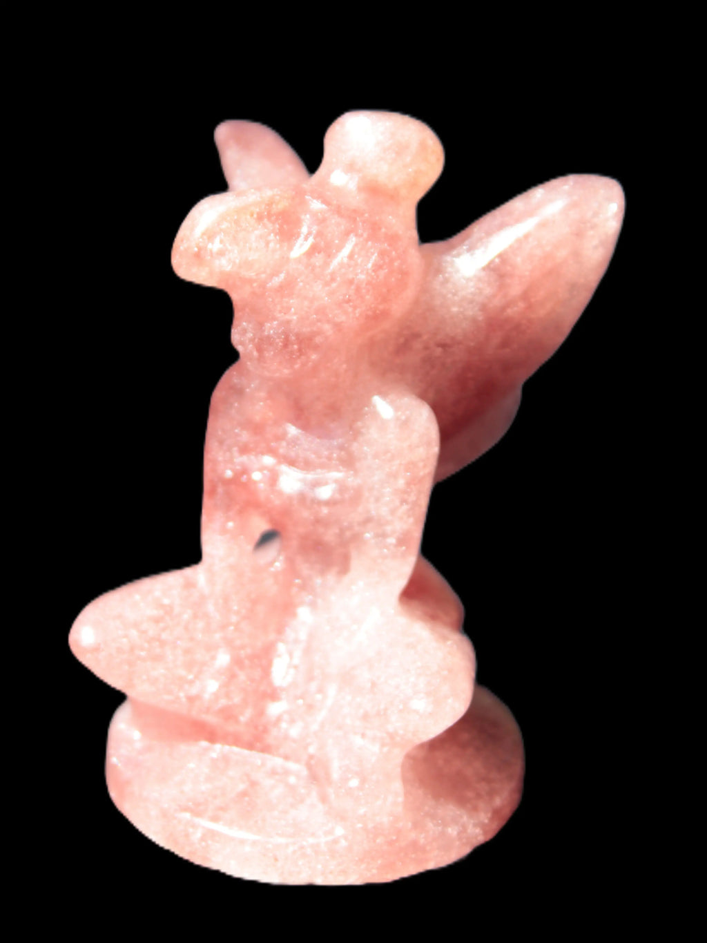 Strawberry Arusha Quartz hand-carved flower faerie 66g Rocks and Things Store