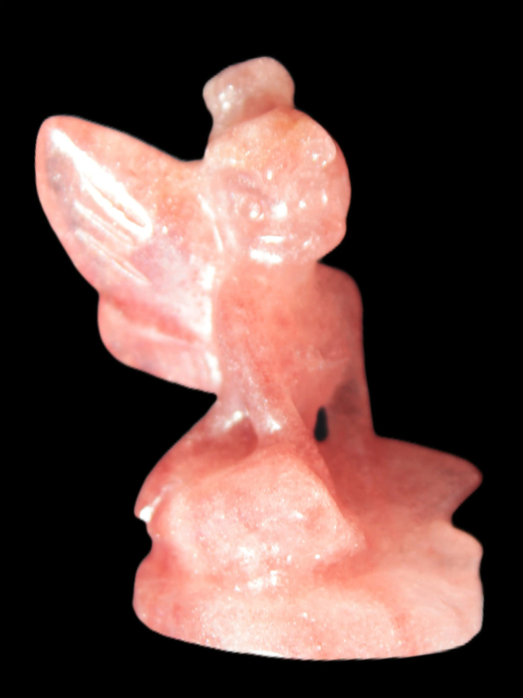 Strawberry Arusha Quartz hand-carved flower faerie 66g Rocks and Things Store