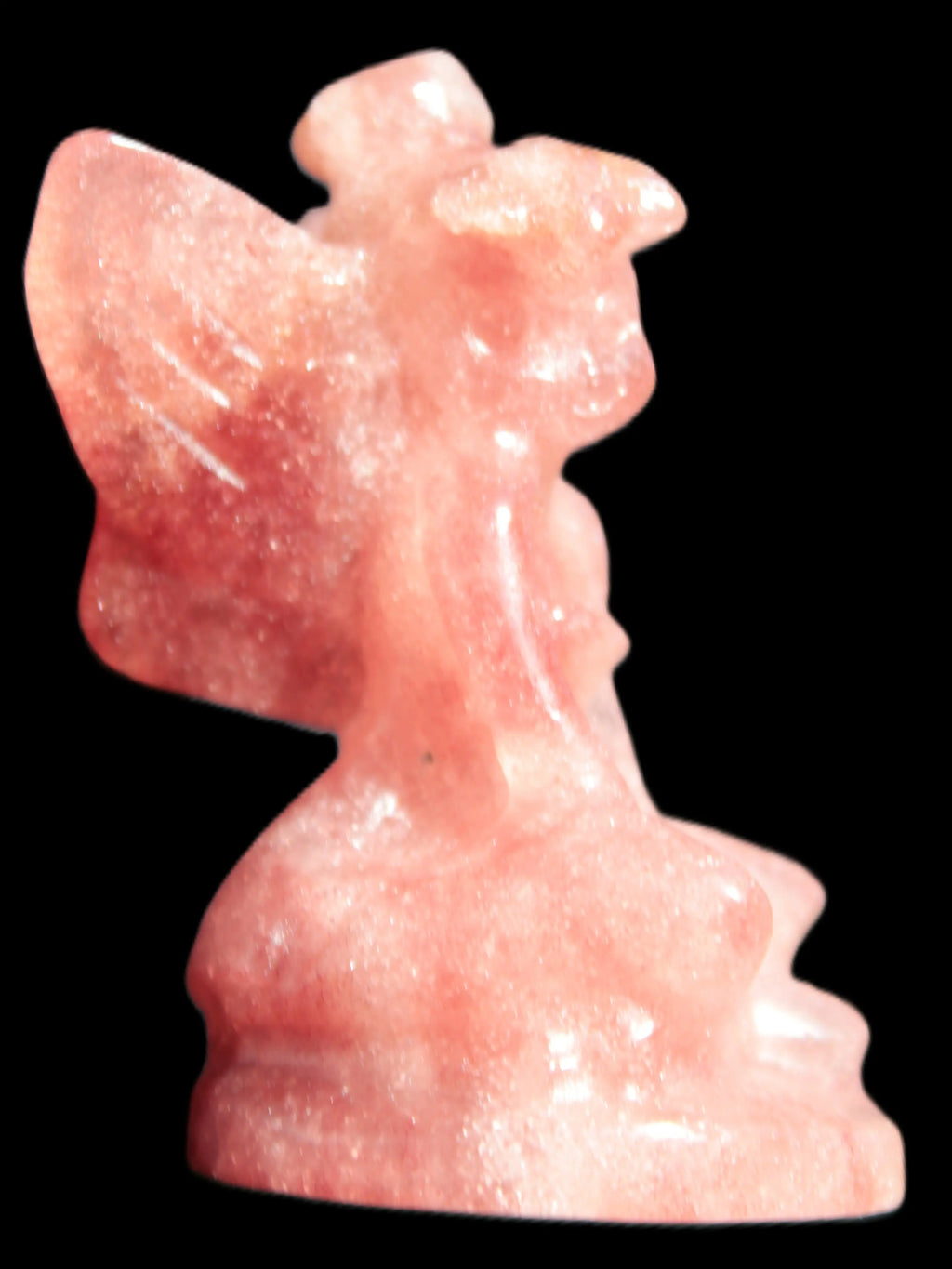 Strawberry Arusha Quartz hand-carved flower faerie 66g Rocks and Things Store