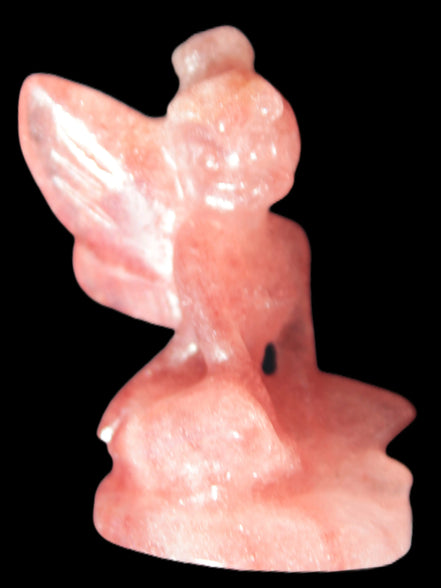 Strawberry Arusha Quartz hand-carved flower faerie 66g Rocks and Things Store