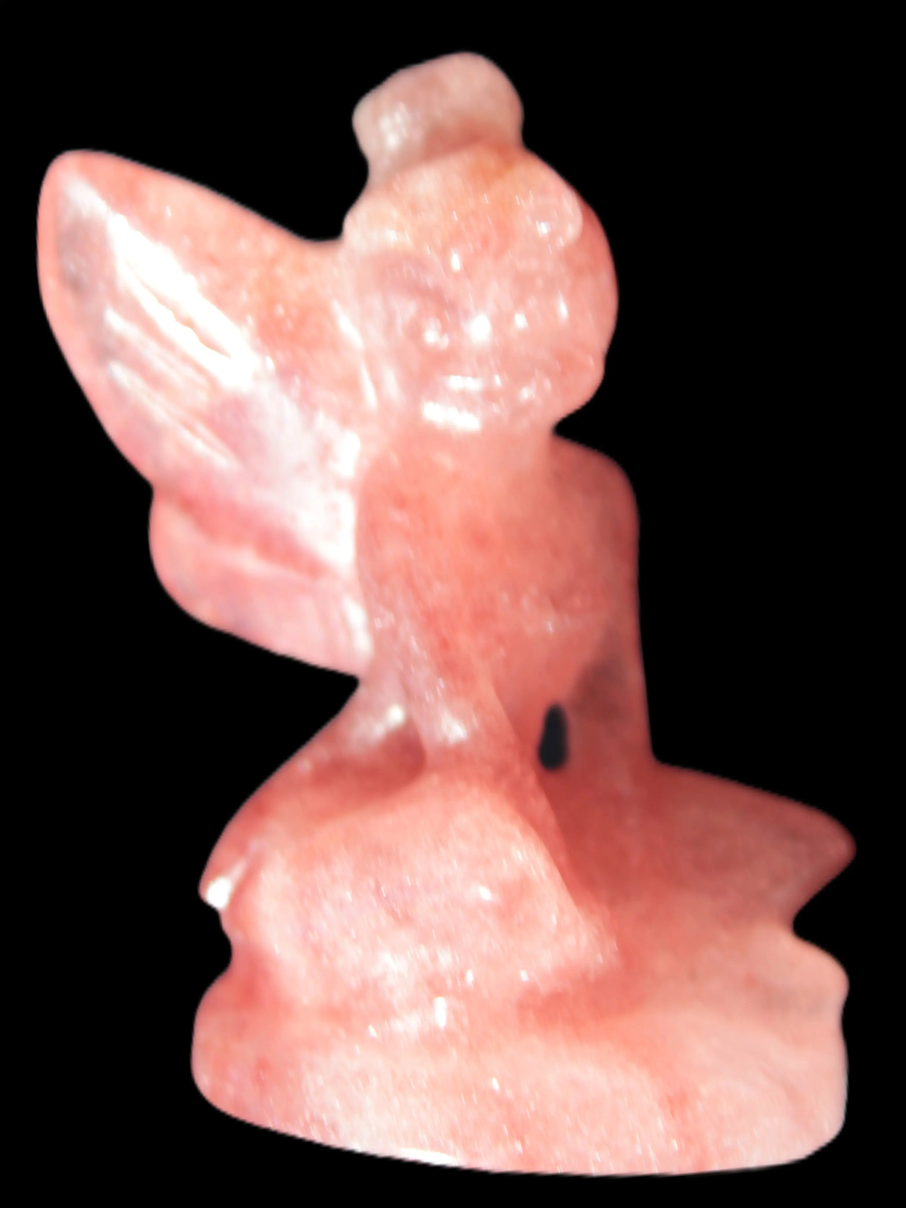 Strawberry Arusha Quartz hand-carved flower faerie 66g Rocks and Things Store
