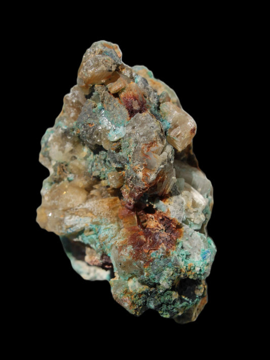 Terminated Cerussite crystal with Chrysocolla 58g Rocks and Things